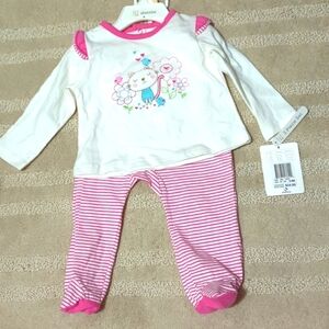 🩷🩷ABSORBA GIRLS  PJs 6-9 MOS. TOP & BOTTOM NEW WITH TAGS